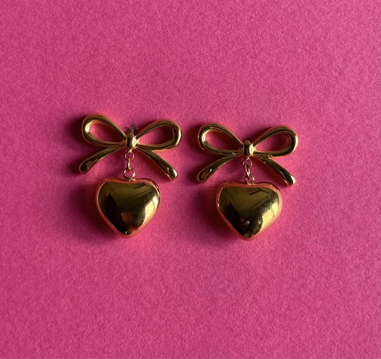 gold french knot stainless steel earrings