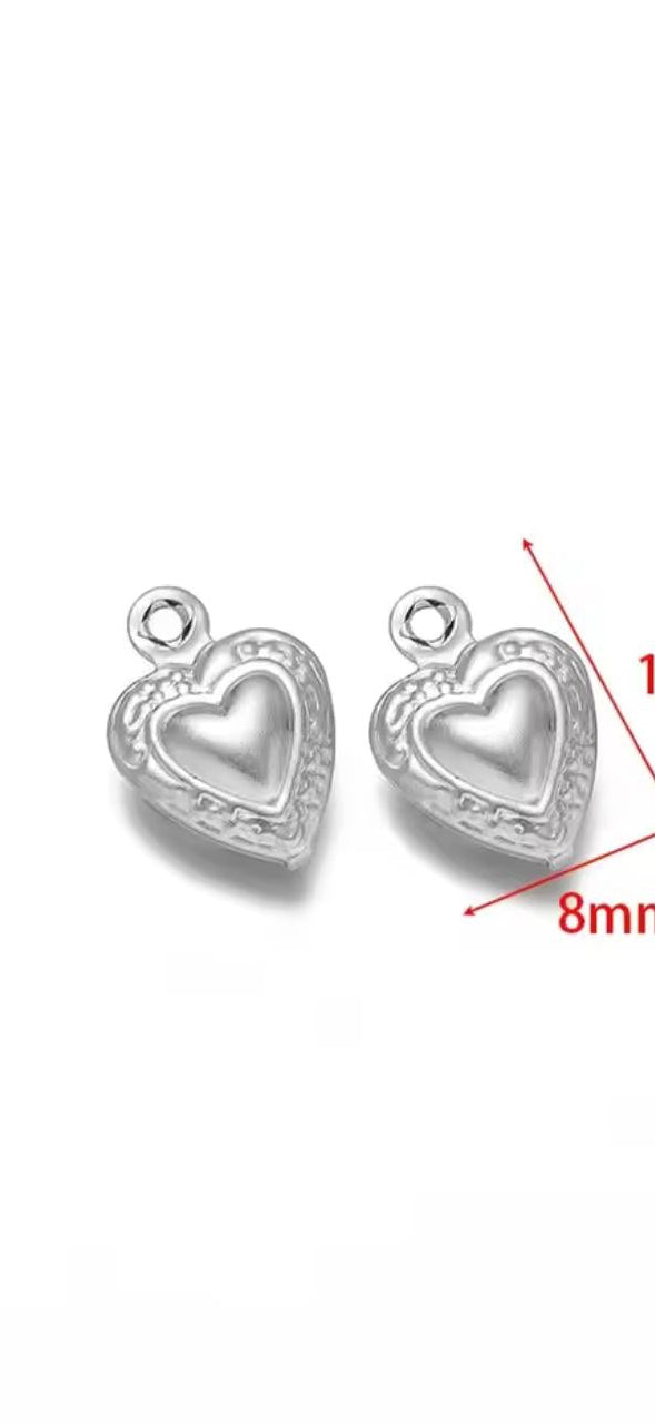 silver heart charm