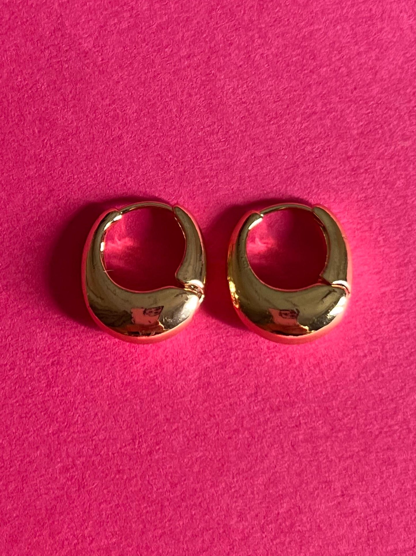 gold statement hoops