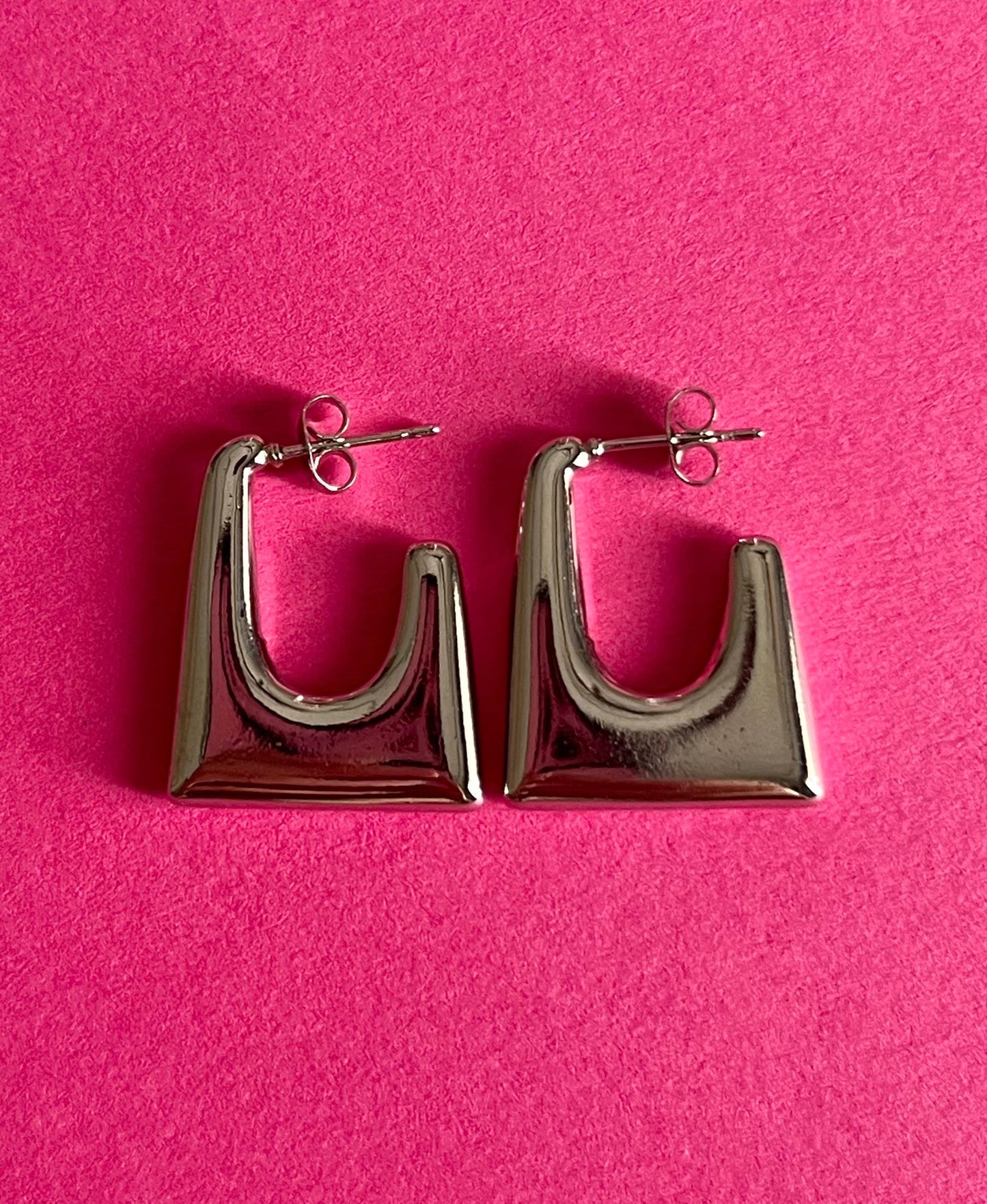 dalia silver statement earrings