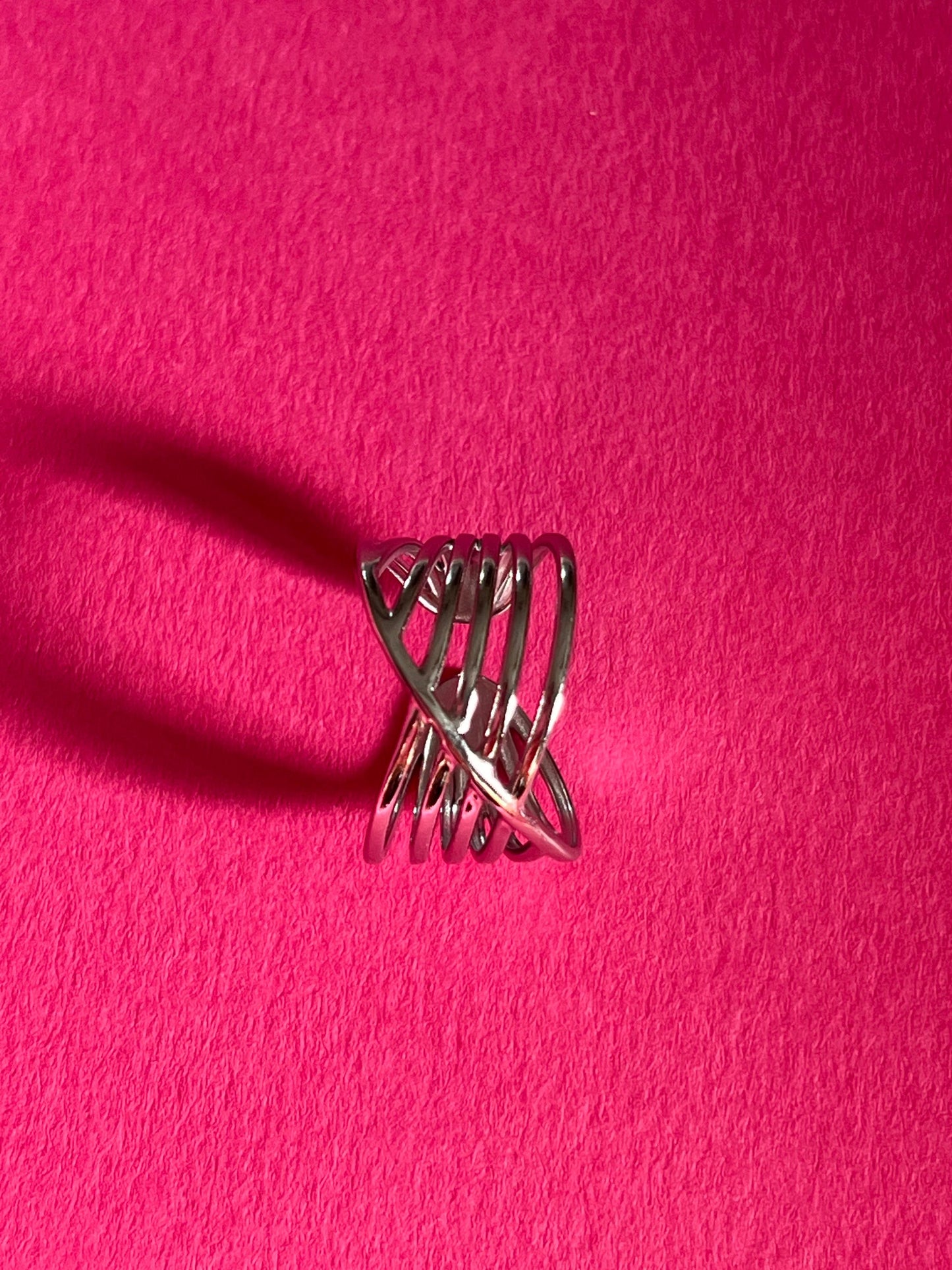 chunky silver statement ring