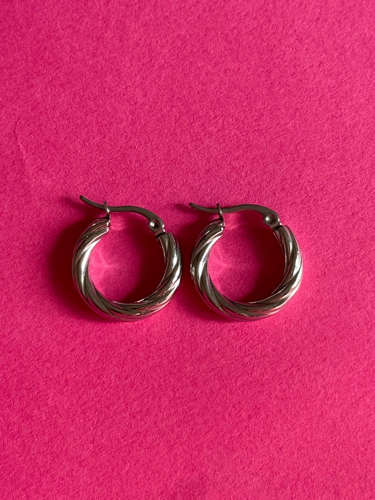 london silver hoops