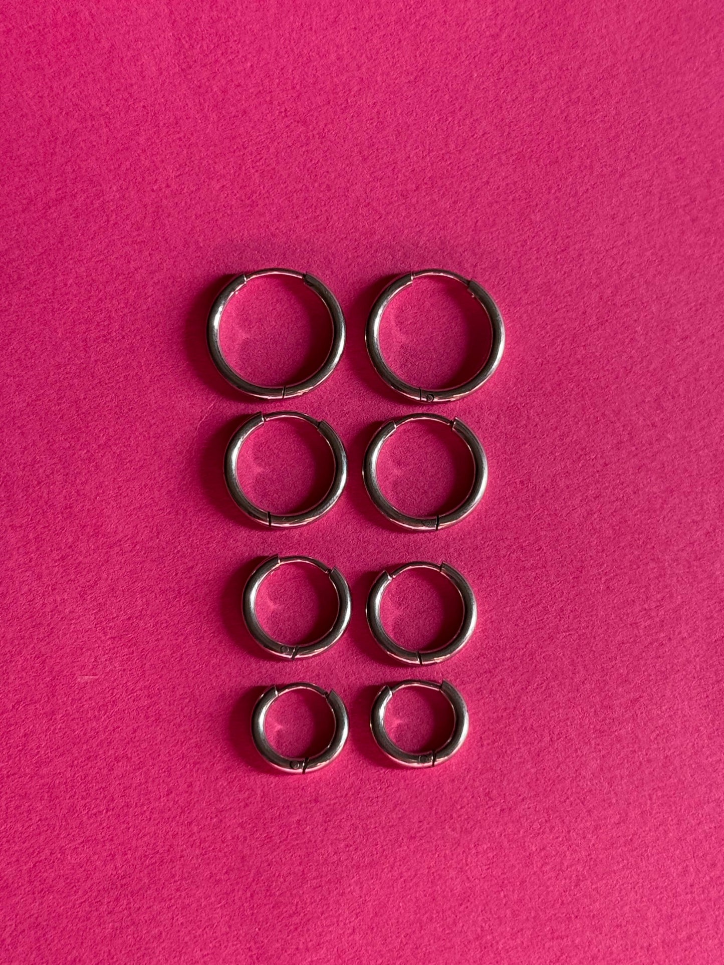 silver hoop pairs