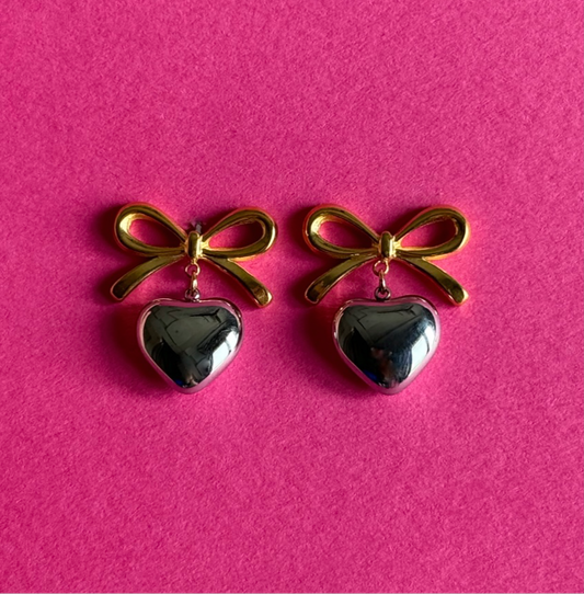 gold silver french knot stainless steel earrings