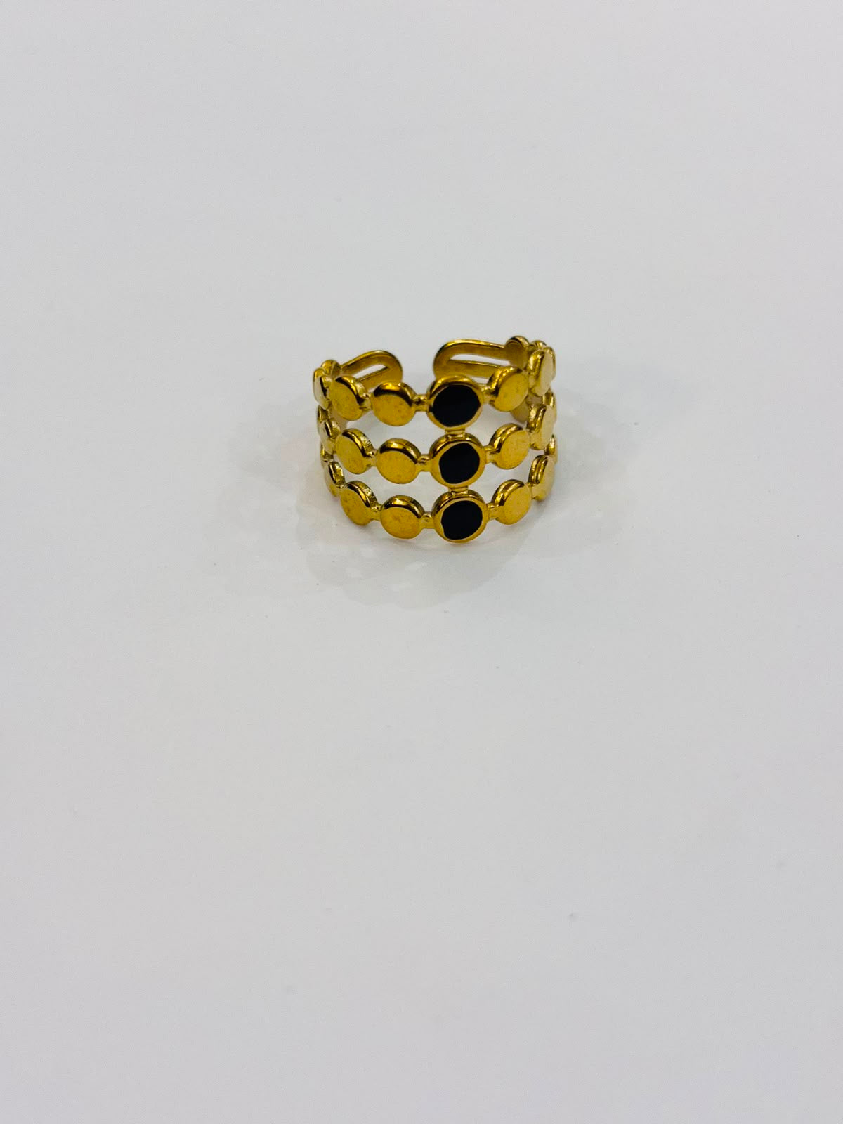 black beaded ring
