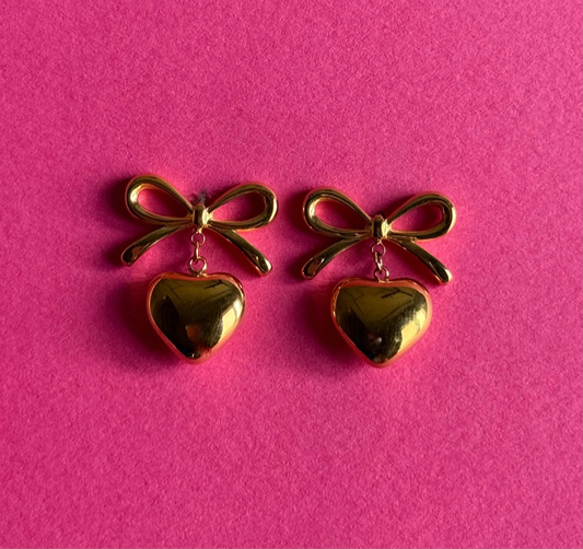 gold french knot stainless steel earrings