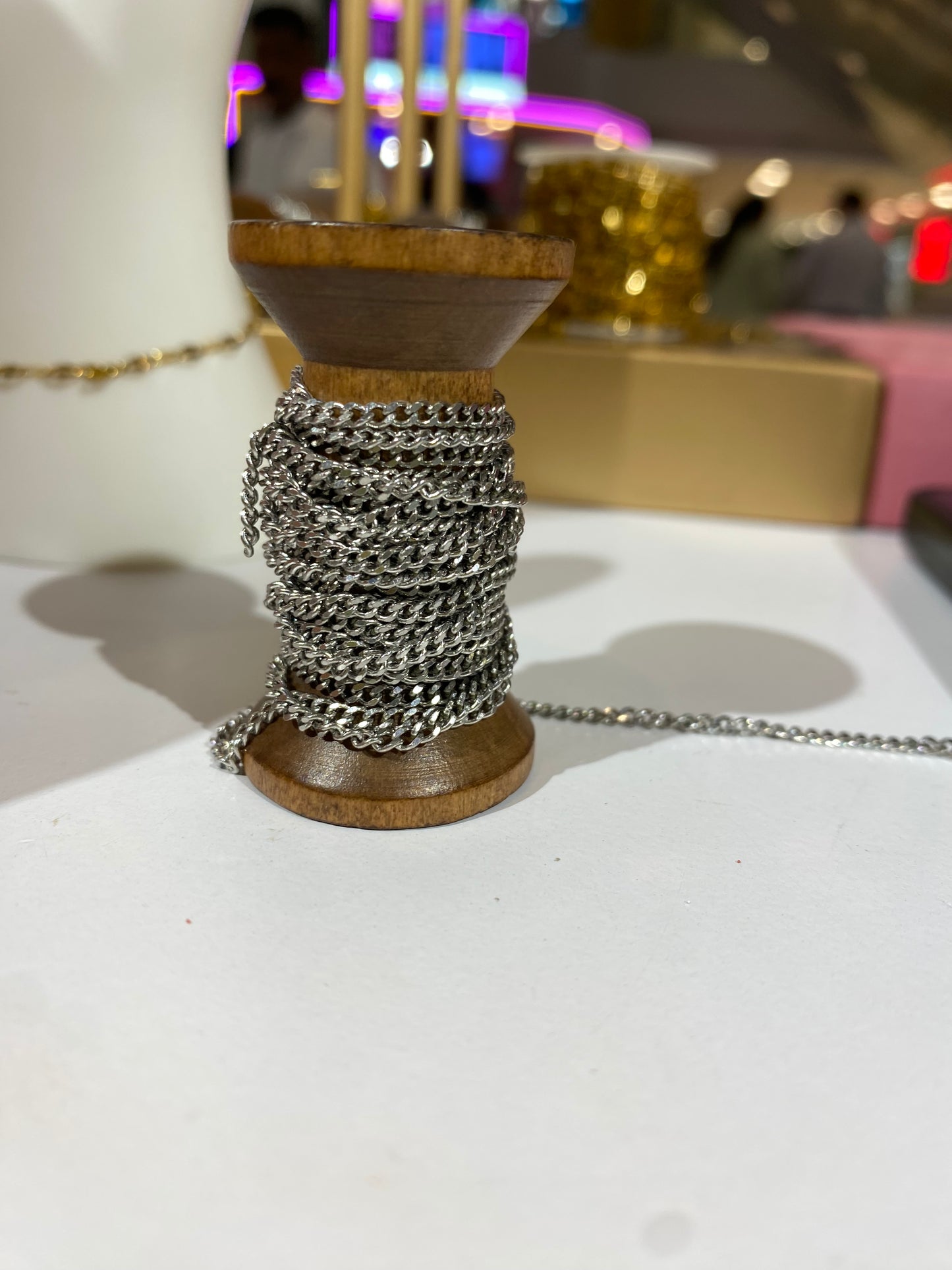 mesh silver chain