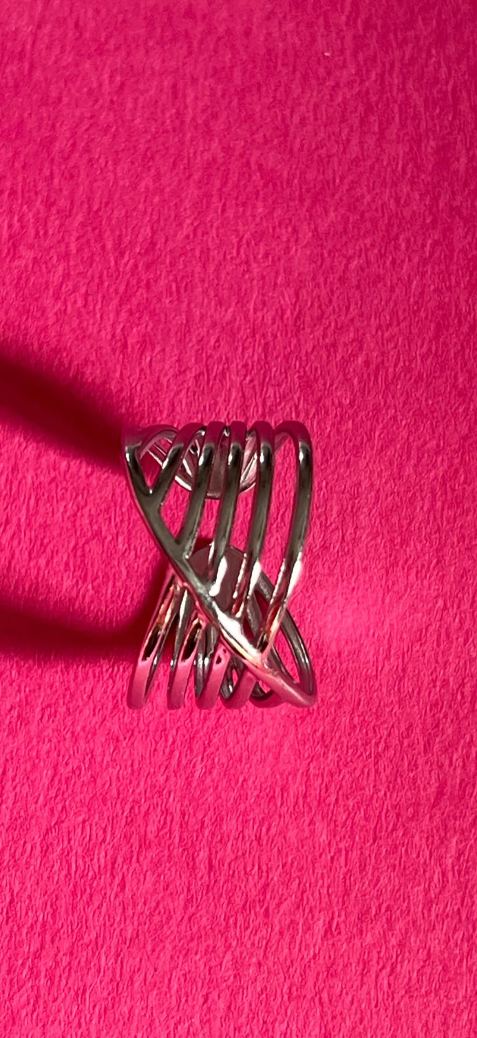 silver chunky ring