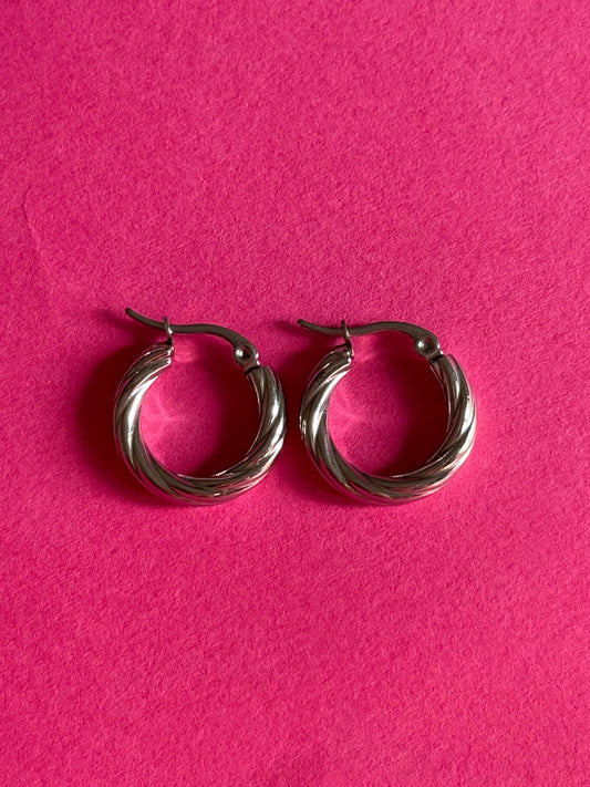 london silver hoops