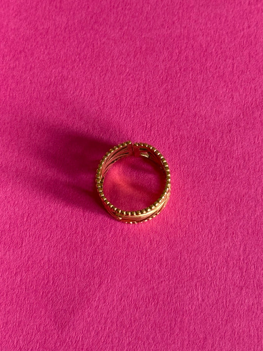 isa gold adjustable ring