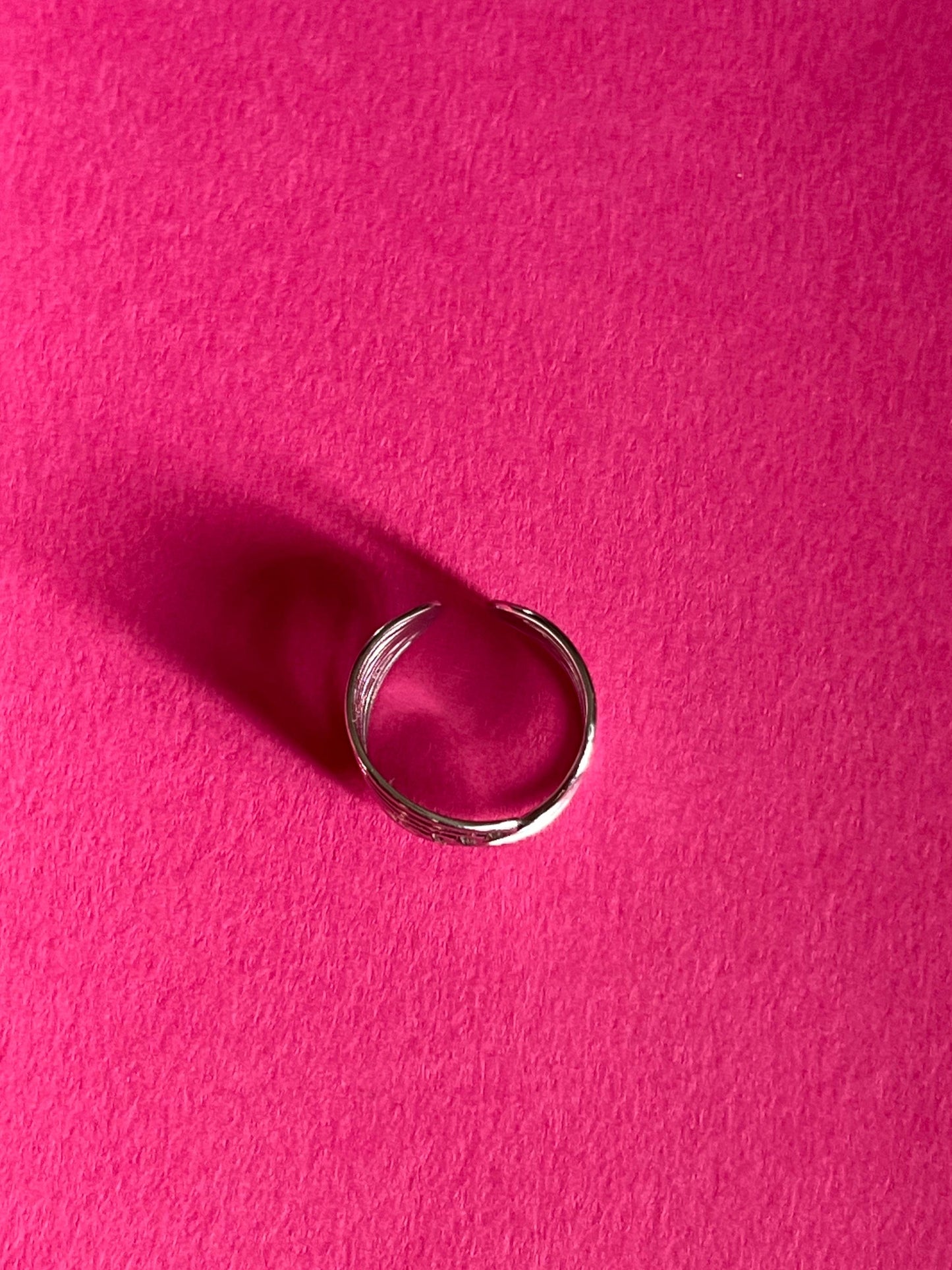 chunky silver statement ring