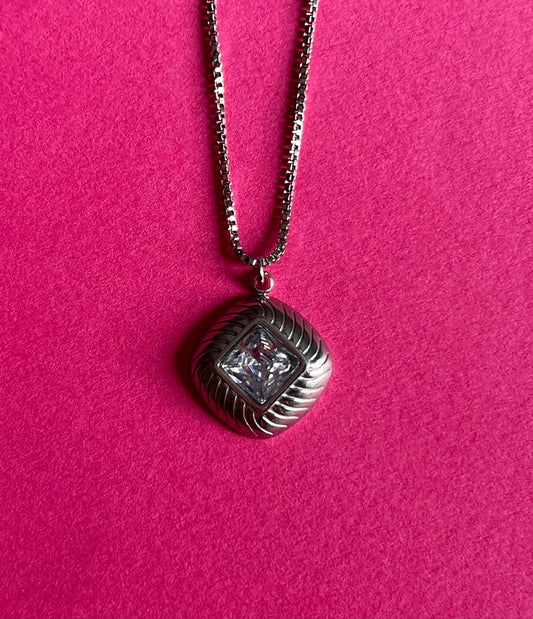 princess stainless steel silver pendant